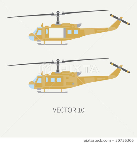 Plain flat color vector icon set military 30736306