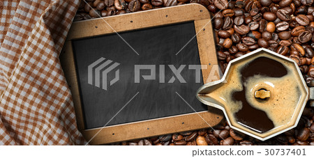 Italian Coffee Maker with Coffee Beans 30737401