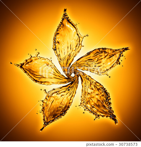 flower made of water splash of yellow color flower made of water splash of yellow color 30738573