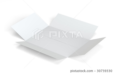 White open blank cardboard box. Isolated White open blank cardboard box. Isolated 30739330