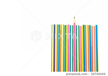 pencils isolated on white background.Close up. 30740449