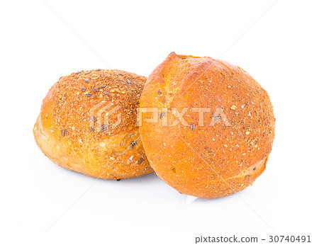 baked bread isolated on white background 30740491
