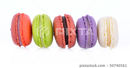 macaroons or macaron on white background 30740561
