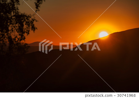 Beauty sunset in the mountains Beauty sunset in the mountains 30741968