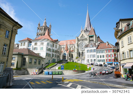 The historic center of Laussane, in Switzerland The historic center of Laussane, in Switzerland 30742341