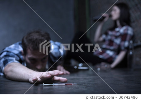 Fatigue addict looking for syringe with drug on Fatigue addict looking for syringe with drug on 30742486