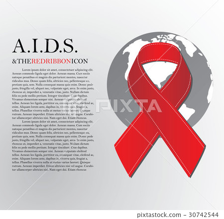 Red Aids ribbon.World AIDS Day 1 December. Red Aids ribbon.World AIDS Day 1 December. 30742544