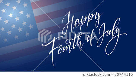 Fourth of July celebration banner, greeting card 30744110