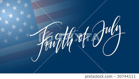 Fourth of July celebration banner, greeting card 30744111