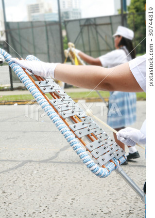 Parade using the bell lyra the music instrument Parade using the bell lyra the music instrument 30744819