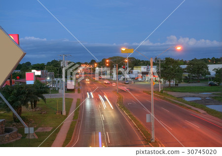 Main highway of Panama in the sunset  30745020