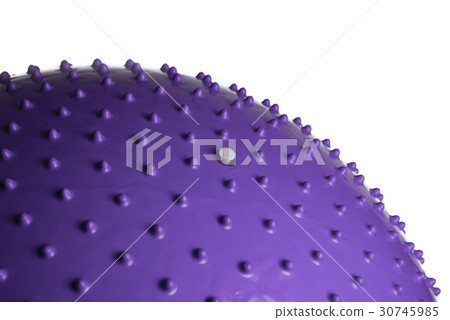 Close up of an violet fitness ball isolated Close up of an violet fitness ball isolated 30745985