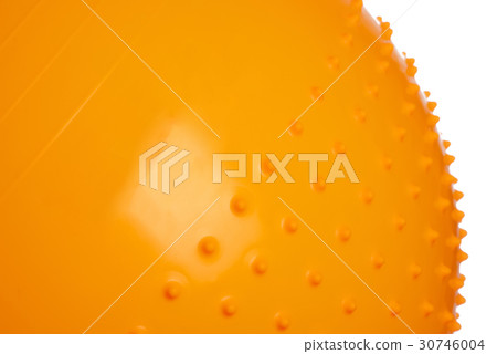 Close up of an orange fitness ball isolated Close up of an orange fitness ball isolated 30746004