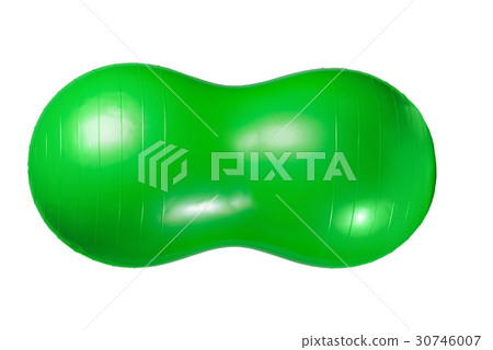 Close up of an green fitness ball isolated Close up of an green fitness ball isolated 30746007