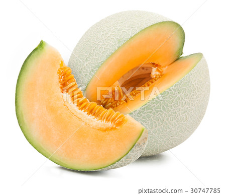Orange cantaloupe melon isolated Orange cantaloupe melon isolated 30747785