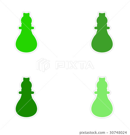 assembly realistic sticker design on paper 30748024