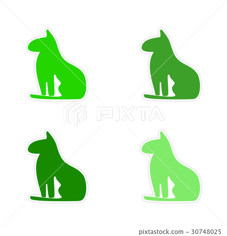 assembly realistic sticker design on paper  Egyp 30748025