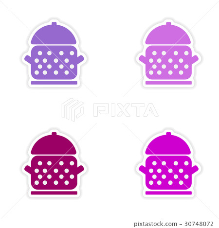 assembly realistic sticker design on paper assembly realistic sticker design on paper 30748072