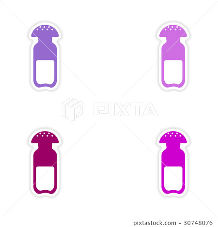 assembly realistic sticker design on paper salt assembly realistic sticker design on paper salt 30748076