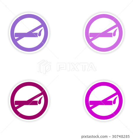 assembly realistic sticker design on paper smoking assembly realistic sticker design on paper smoking 30748285
