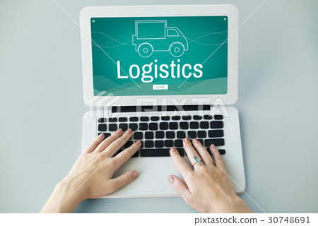 Cargo Shipping Freight Logistics Truck Icon 30748691