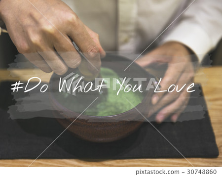 Hands with Japanese Traditional Green Tea 30748860