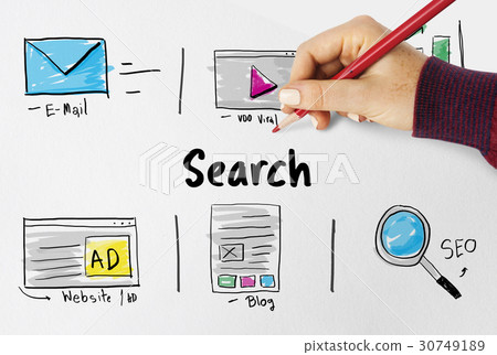 Online Strategy Media Marketing Icons Online Strategy Media Marketing Icons 30749189