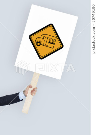 Bus Stop Sign Vehicle Symbol 30749190