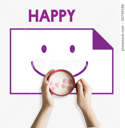 Paper Sheet Smiling Happiness Word Paper Sheet Smiling Happiness Word 30749386