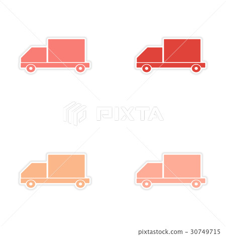 assembly realistic sticker design on paper car assembly realistic sticker design on paper car 30749715