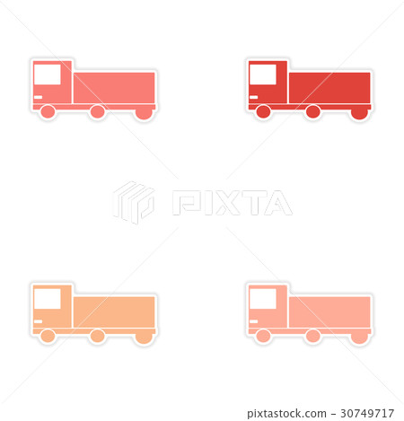 assembly realistic sticker design on paper car assembly realistic sticker design on paper car 30749717