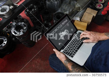 Motor Service Maintenance Motorbike Concept 30750573