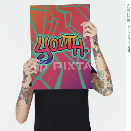 Youth Word Street Drawing Style Concept Youth Word Street Drawing Style Concept 30751009