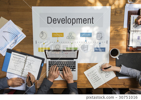 Operation Process Performance Development Icon Operation Process Performance Development Icon 30751016