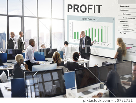 Business financial graph growing and gain profit 30751731