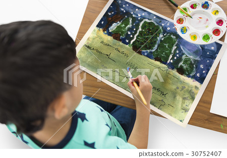 Kids fun winter forest artwork Kids fun winter forest artwork 30752407