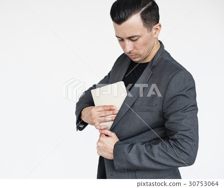Business Man Secretive Document Concept Business Man Secretive Document Concept 30753064