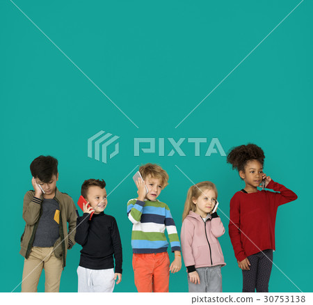 Little Children Using Smart Phone 30753138