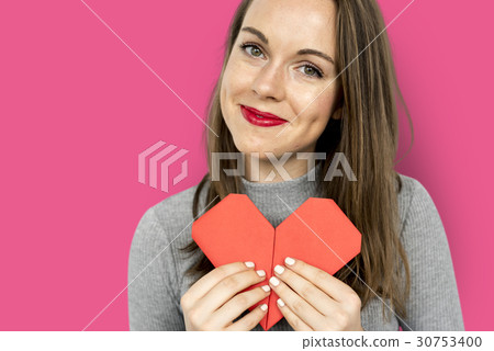 Woman Smiling Happiness Heart Love Romance Woman Smiling Happiness Heart Love Romance 30753400