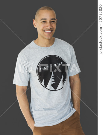 A guy with a explore t-shirt A guy with a explore t-shirt 30753820