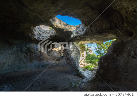 Historical ruins of housing in Cave city Bakla in Historical ruins of housing in Cave city Bakla in 30754461