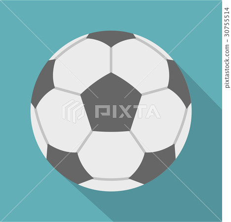 Soccer ball icon, flat style Soccer ball icon, flat style 30755514