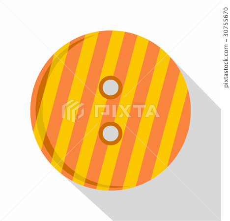 Striped orange and yellow clothing button icon - Stock Illustration ...