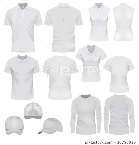 T-shirt cap mockup set, realistic style T-shirt cap mockup set, realistic style 30756019