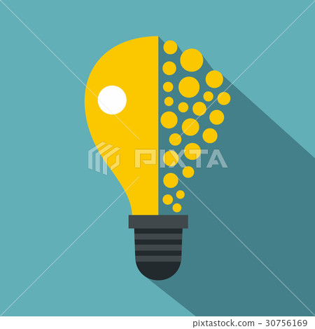 Light bulb icon, flat style Light bulb icon, flat style 30756169