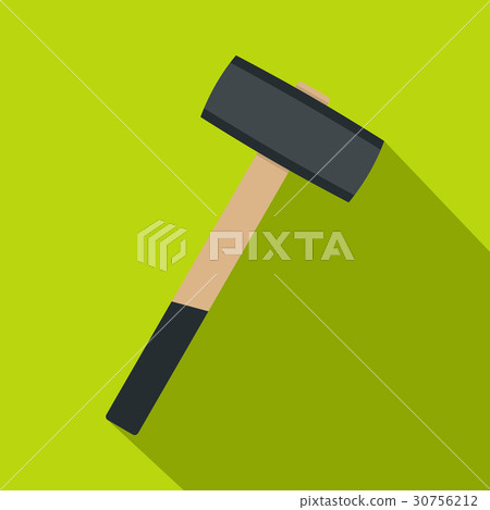 Sledgehammer icon, flat style 30756212