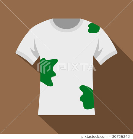 Dirty shirt icon, flat style Dirty shirt icon, flat style 30756243