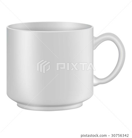 White tea or coffee cup mockup, realistic style 30756342