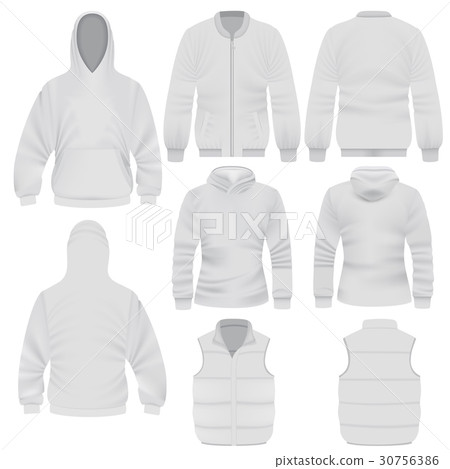 Warm clothes mockup set, realistic style Warm clothes mockup set, realistic style 30756386