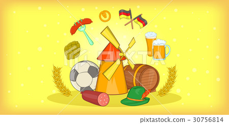 Germany travel horizontal banner, cartoon style Germany travel horizontal banner, cartoon style 30756814